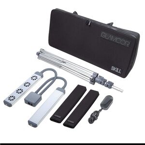 GLAMCOR LED Floor Lamp with Tripod Stand & Fan